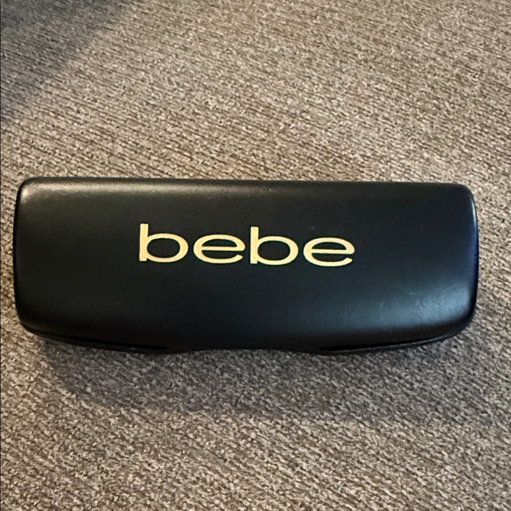 bebe Black Hard Shell Eyewear Case with Gold Logo